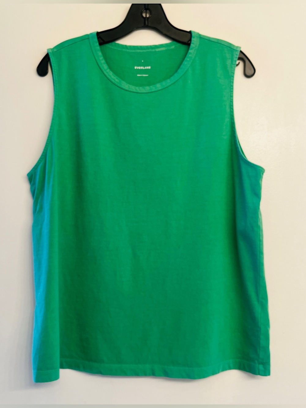 Everlane "The Boyfriend Tank in Essential Cotton" Green size L